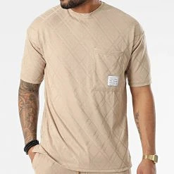 Top 10 👍 Ensemble Tee Shirt Oversize A Poche Poitrine Et Short Jogging PP6001-6002 Beige de Classic Series 🎁 -Classic Series Soldes classic series 317472 ENS 6001 6002 CAMEL 20220506T154414 03