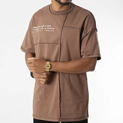 Offres ✔️ Tee Shirt Oversize Large 22-Y261 Marron de Classic Series 😉 -Classic Series Soldes classic series 317483 22 Y261 KAHVE 20220504T142035 03