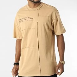 Grosses soldes ⌛ Tee 🛒 Shirt Oversize Large 22-Y261 Beige de Classic Series 😉