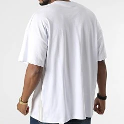 Bon marché 🤩 Tee Shirt Oversize Large A Bandes 22-Y148 Blanc de Classic Series 😉 -Classic Series Soldes classic series 317508 22 Y148 BEYAZ 20220503T163530 04