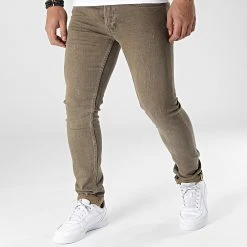 Promo 🎉 Jean Slim 7876 Marron de Classic Series ✨