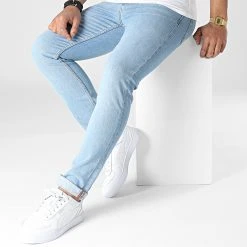 De gros 👍 Jean Slim 7855 Bleu Wash de Classic Series 🎉 -Classic Series Soldes classic series 318050 7855 BLUE 20220509T155508 03