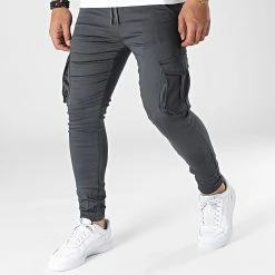 Budget ✔️ Pantalon Cargo WKN-2010 Gris Anthracite de Classic Series ❤️