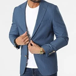 Meilleure affaire ❤️ Veste Blazer 11597 Bleu Chiné de Classic Series 👍