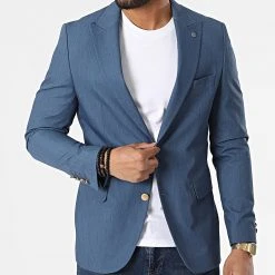 Meilleure affaire ❤️ Veste Blazer 11597 Bleu Chiné de Classic Series 👍 -Classic Series Soldes classic series 318182 11597 BLUE GITANE 20220510T160818 03
