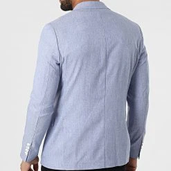 Remise ⭐ Veste Blazer 20507 Bleu Clair Chiné de Classic Series 🔔 -Classic Series Soldes classic series 318200 20507 4 20220510T155757 04
