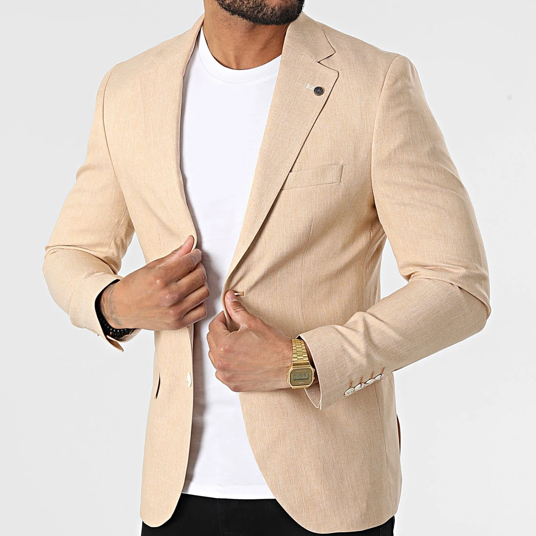 Meilleur prix 🔥 Veste Blazer 20507 Beige Chiné de Classic Series 💯 3 Meilleur prix 🔥 Veste Blazer 20507 Beige Chiné de Classic Series 💯