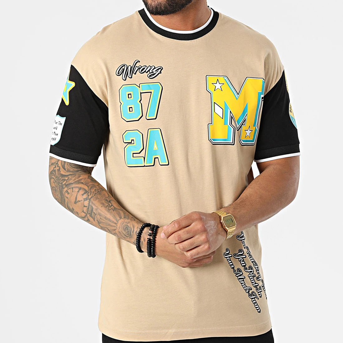 Remise ✔️ Tee Shirt G22-588 Beige de Classic Series ⌛ 5 Remise ✔️ Tee Shirt G22-588 Beige de Classic Series ⌛ – Image 3