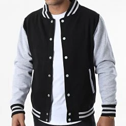 De gros ⌛ Veste Teddy JH043 Noir Gris Chiné de Classic Series 🥰 -Classic Series Soldes classic series 318820 JH043 JETBLACK HEATHERGREY 20220516T162353 03