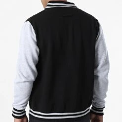 De gros ⌛ Veste Teddy JH043 Noir Gris Chiné de Classic Series 🥰 -Classic Series Soldes classic series 318820 JH043 JETBLACK HEATHERGREY 20220516T162355 04