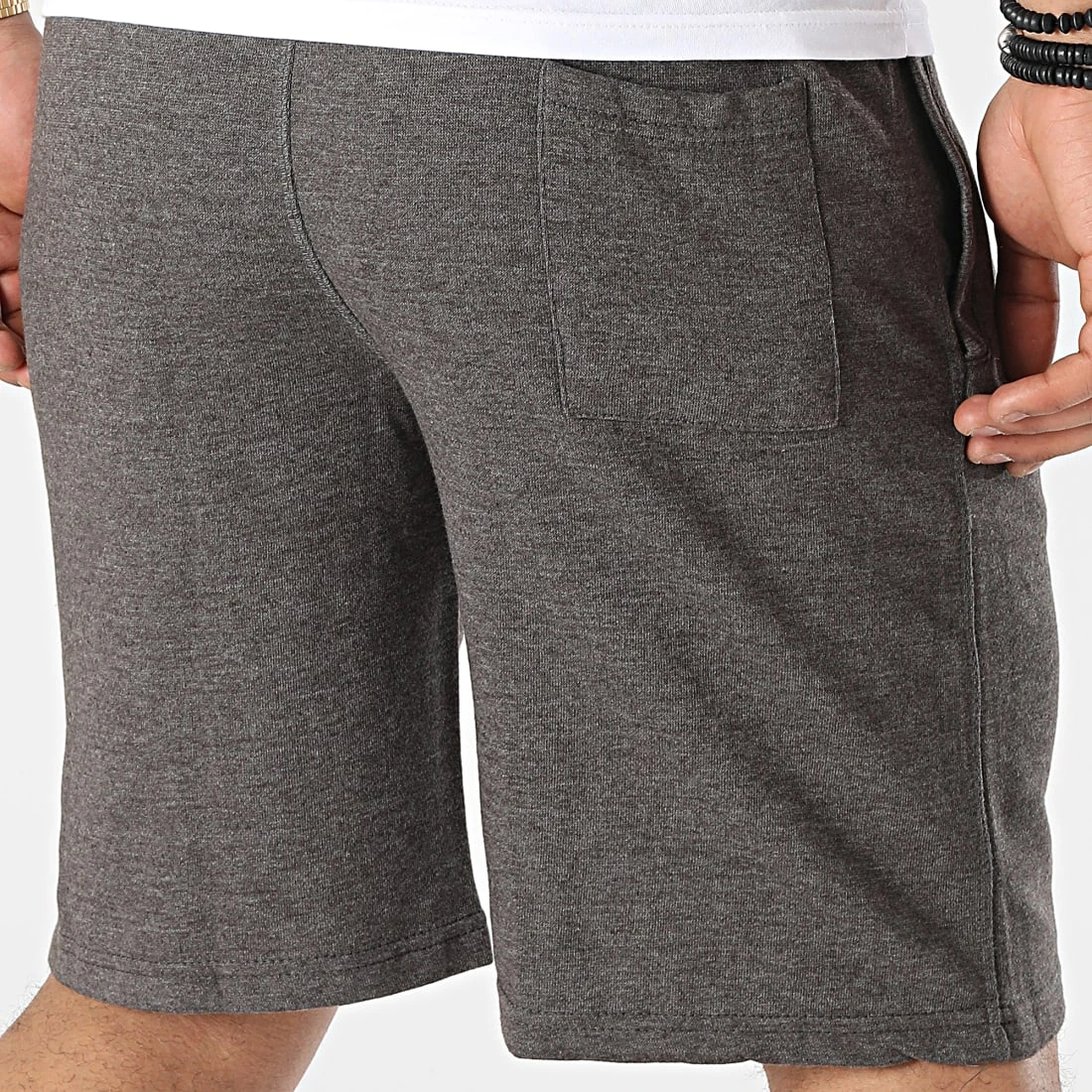 De gros 🔥 Short Jogging JH080 Gris Anthracite Chiné de Classic Series 🔥 6 De gros 🔥 Short Jogging JH080 Gris Anthracite Chiné de Classic Series 🔥 – Image 4
