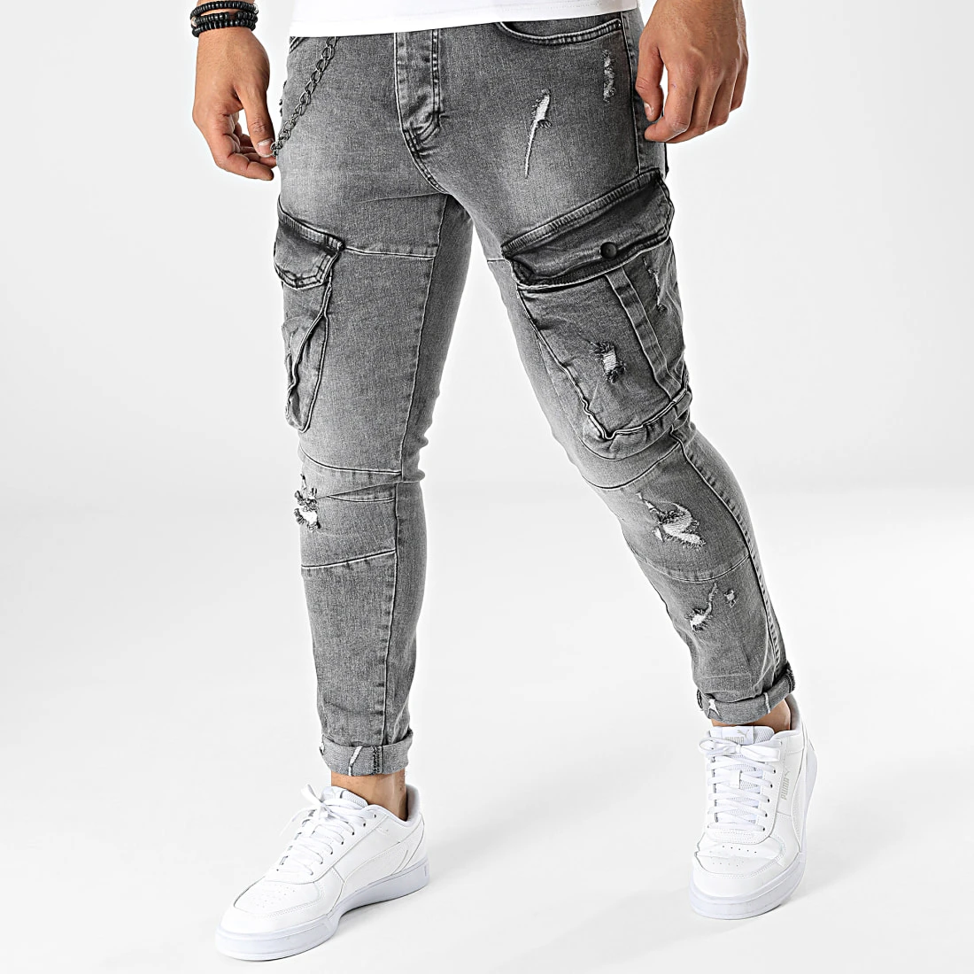 Acheter ❤️ Jean Skinny Cargo 13441 Gris Anthracite de Classic Series 💯 3 Acheter ❤️ Jean Skinny Cargo 13441 Gris Anthracite de Classic Series 💯