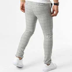 Nouveau 😀 Pantalon Carreaux DJ2286 Gris Chiné de Classic Series 👍 -Classic Series Soldes classic series 321160 2286 20220603T140735 04