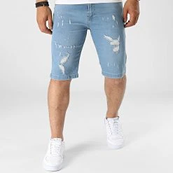 Meilleure affaire 🧨 Short Jean 7027 Bleu Denim de Classic Series 😍 -Classic Series Soldes classic series 321195 7027 20220531T160927 03