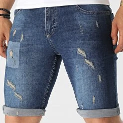 Meilleure affaire 💯 Short Jean 7026 Bleu Denim de Classic Series 🎉