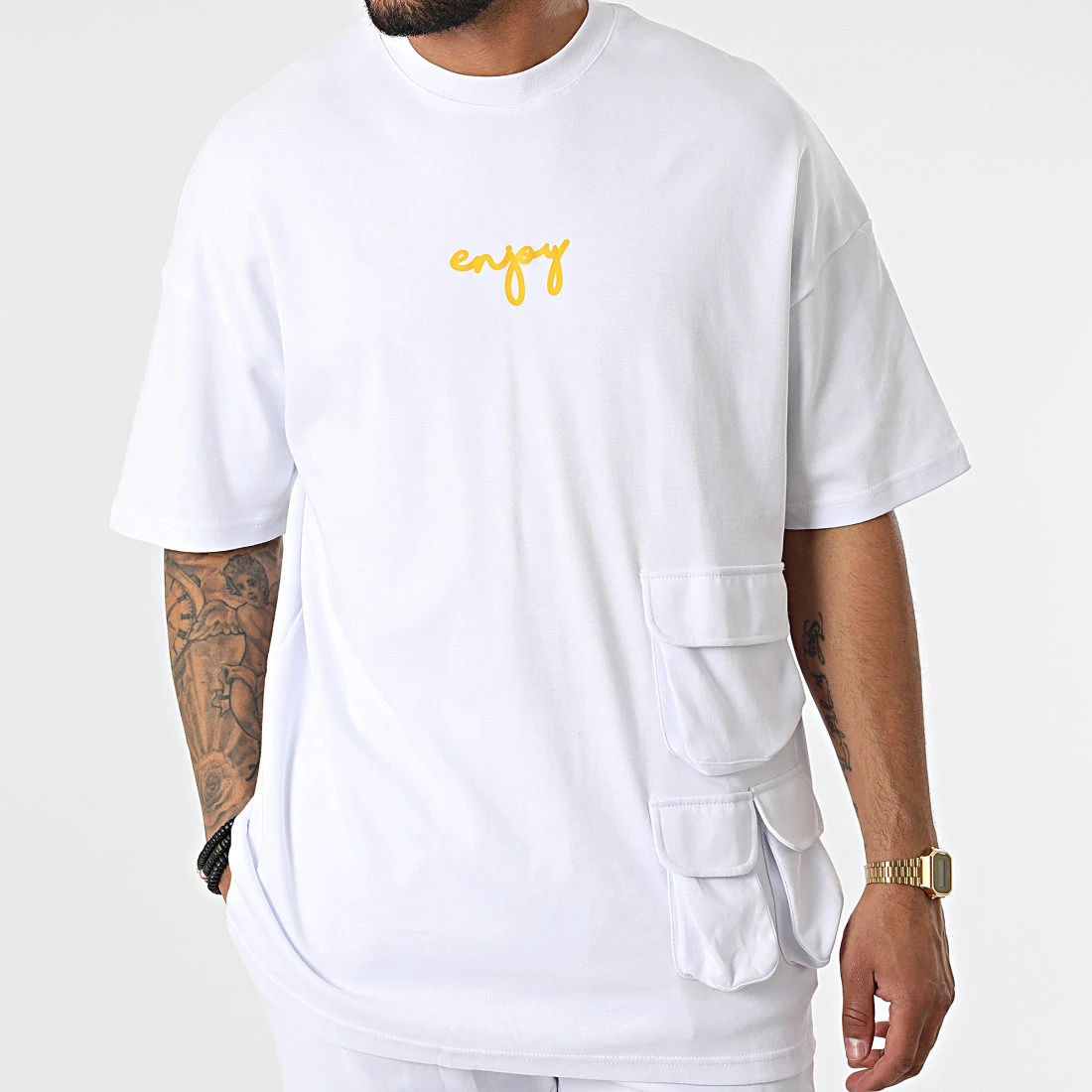 Offres ⌛ Ensemble Tee ❤️ Shirt Oversize Short Jogging Y205UST Blanc de Classic Series 🤩 5 Offres ⌛ Ensemble Tee ❤️ Shirt Oversize Short Jogging Y205UST Blanc de Classic Series 🤩 – Image 3