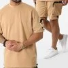 Grosses soldes ⭐ Ensemble Tee 💯 Shirt Short Jogging Y022UST Camel de Classic Series 😍 -Classic Series Soldes classic series 321279 Y022UST CAMEL 20220530T161311 01