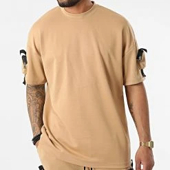 Grosses soldes ⭐ Ensemble Tee 💯 Shirt Short Jogging Y022UST Camel de Classic Series 😍 -Classic Series Soldes classic series 321279 Y022UST CAMEL 20220530T161314 03