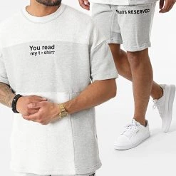 Les meilleures critiques de 🎁 Ensemble Tee Shirt Short Jogging Y203UST Gris Chiné de Classic Series 🎉