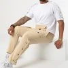 De gros ⌛ Ensemble Tee 😉 Shirt Pantalon Cargo F22-907T Beige Blanc de Classic Series 🧨 -Classic Series Soldes classic series 321295 F22 907T BEYAZ BEJ 20220613T162727 01