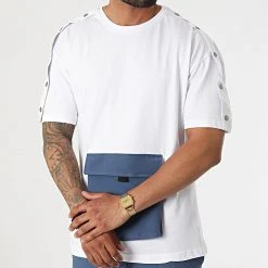 Sortie ✨ Ensemble Tee ⭐ Shirt Pantalon Cargo F22-907T Blanc Bleu Clair de Classic Series ❤️ -Classic Series Soldes classic series 321296 F22 907T BEYAZ MAVI 20220613T162635 03