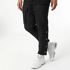 Promo ✨ Ensemble Tee ✔️ Shirt Pantalon Cargo F22-907T Noir de Classic Series 👍 -Classic Series Soldes classic series 321298 F22 907T SIYAH 20220613T162536 04