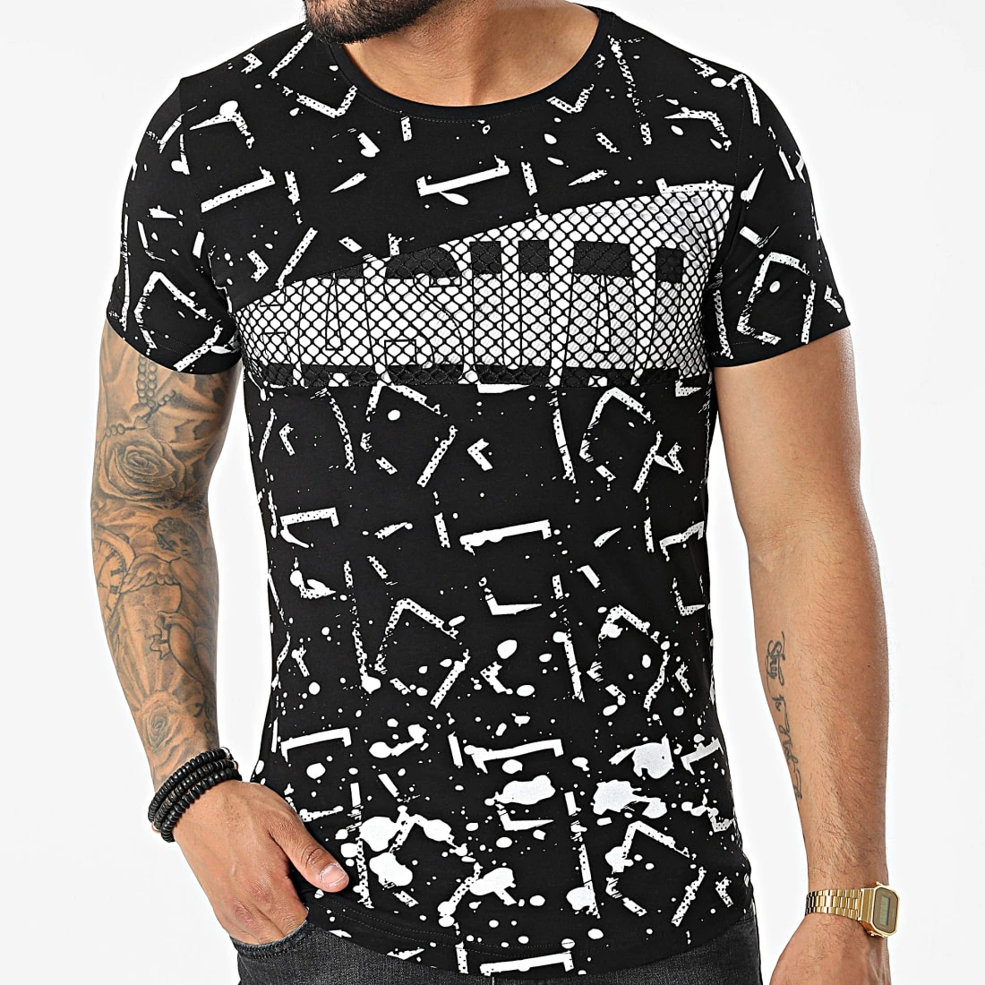 Meilleure vente 😀 Tee 🎁 Shirt Oversize AXI029 Noir de Classic Series ⭐ 5 Meilleure vente 😀 Tee 🎁 Shirt Oversize AXI029 Noir de Classic Series ⭐ – Image 3