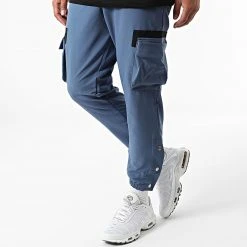 Meilleure vente ✨ Ensemble Tee 🔔 Shirt Pantalon Cargo F22-906T Noir Bleu de Classic Series ✨ -Classic Series Soldes classic series 321302 F22 906T SIYAH MAVI 20220530T155231 04