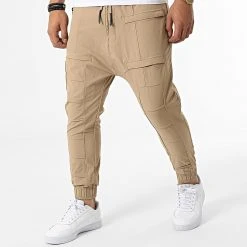 Meilleure affaire 🛒 Jogger Pant Y007 Beige Foncé de Classic Series ⌛