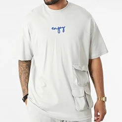 Offres ⌛ Ensemble Tee 🧨 Shirt Oversize Short Jogging Y205UST Gris de Classic Series 🤩 -Classic Series Soldes classic series 321335 Y205UST GRI 20220530T161220 03