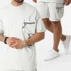 Offres ✨ Ensemble Tee Shirt Oversize Short Jogging Y258UST Gris de Classic Series 🔔