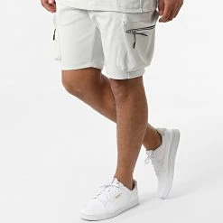 Offres ✨ Ensemble Tee Shirt Oversize Short Jogging Y258UST Gris de Classic Series 🔔 -Classic Series Soldes classic series 321336 Y258UST GRI 20220530T161240 05