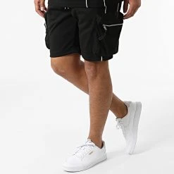 Grosses soldes 🤩 Ensemble Tee Shirt Oversize Short Jogging Y258UST Noir de Classic Series 🎉 -Classic Series Soldes classic series 321340 Y258UST SIYAH 20220530T161056 05