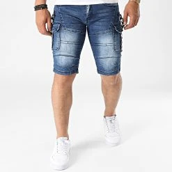 Meilleur prix 🥰 Short Jean Slim E9671 Bleu Denim de Classic Series ❤️ -Classic Series Soldes classic series 321617 E9671 20220608T143507 03