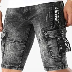 Meilleur prix ⭐ Short Cargo Jean E9662 Noir de Classic Series ⭐