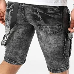 Meilleur prix ⭐ Short Cargo Jean E9662 Noir de Classic Series ⭐ -Classic Series Soldes classic series 321673 E9662 20220609T115137 04