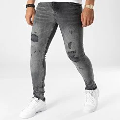 Vente flash 🔔 Jean Skinny DHZ-3739 Gris Anthracite de Classic Series 👍