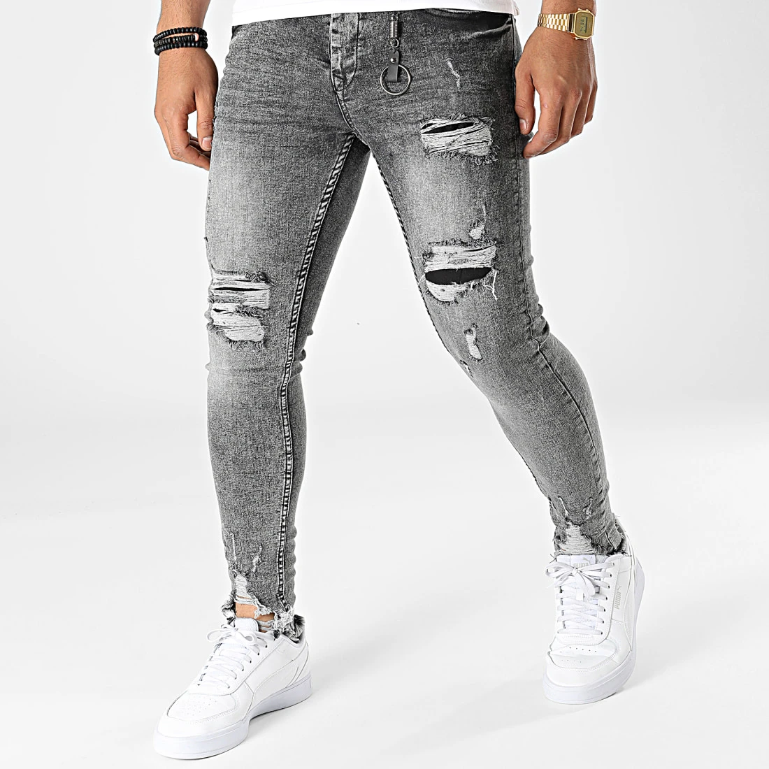 Remise 💯 Jean Skinny DHZ-3781 Gris Anthracite de Classic Series ✔️ 3 Remise 💯 Jean Skinny DHZ-3781 Gris Anthracite de Classic Series ✔️