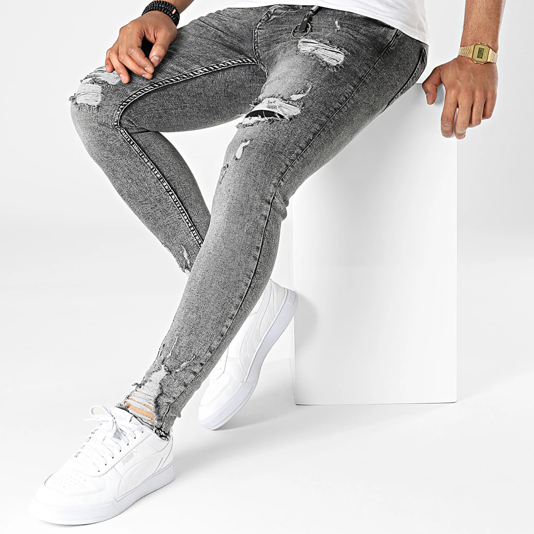 Remise 💯 Jean Skinny DHZ-3781 Gris Anthracite de Classic Series ✔️ 5 Remise 💯 Jean Skinny DHZ-3781 Gris Anthracite de Classic Series ✔️ – Image 3