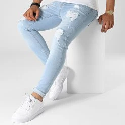 Meilleur prix 👍 Jean Skinny DHZ-3762 Bleu Wash de Classic Series 👏 -Classic Series Soldes classic series 323389 DHZ 3762 A MAVI 20220610T143308 03