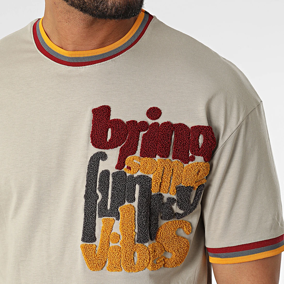 Meilleure vente 🛒 Tee ⭐ Shirt G22-667 Taupe de Classic Series ✔️ 4 Meilleure vente 🛒 Tee ⭐ Shirt G22-667 Taupe de Classic Series ✔️ – Image 2