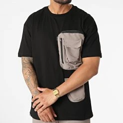Nouveau ⭐ Ensemble Tee 💯 Shirt Poche Et Pantalon Jogging F22-908T Noir Gris de Classic Series ❤️ -Classic Series Soldes classic series 323745 F22 908T SIYAH TAS 20220617T150803 03