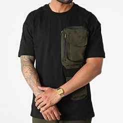 Tout neuf 🌟 Ensemble Tee Shirt Poche Et Pantalon Jogging F22-908T Noir Vert Kaki de Classic Series 🔥 -Classic Series Soldes classic series 323747 F22 908T SIYAH HAKI 20220617T150841 03