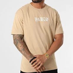 Le moins cher 👏 Tee Shirt G22-708 Beige de Classic Series ✔️ -Classic Series Soldes classic series 323767 G22 708 BEJ 20220708T102547 03