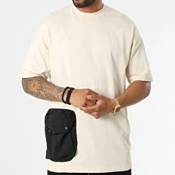 Bon marché 🔔 Tee Shirt Oversize Large A Poche 22-Y111 Beige de Classic Series 🤩 -Classic Series Soldes classic series 324243 22 Y111 BEJ 20220620T151600 03