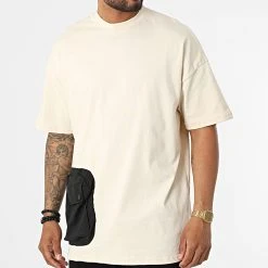 Bon marché 🔔 Tee Shirt Oversize Large A Poche 22-Y111 Beige de Classic Series 🤩 -Classic Series Soldes classic series 324243 22 Y111 BEJ 20220620T151602 04