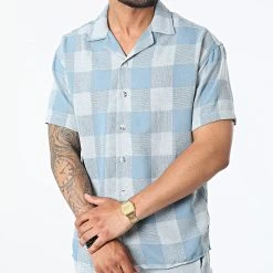 Vente flash 😉 Ensemble Chemise Manches Courtes Et Pantalon Jogging PP021 Bleu Clair de Classic Series ⭐ -Classic Series Soldes classic series 324309 PP021 BLUE 20220627T093811 03