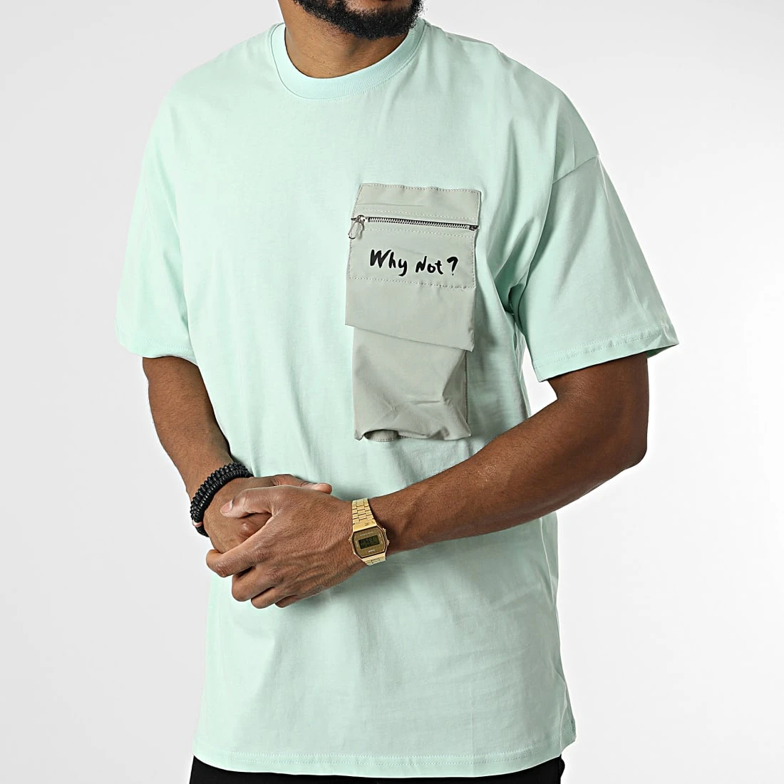 Budget 🥰 Tee Shirt Poche 22-Y285 Vert de Classic Series ❤️ 5 Budget 🥰 Tee Shirt Poche 22-Y285 Vert de Classic Series ❤️ – Image 3