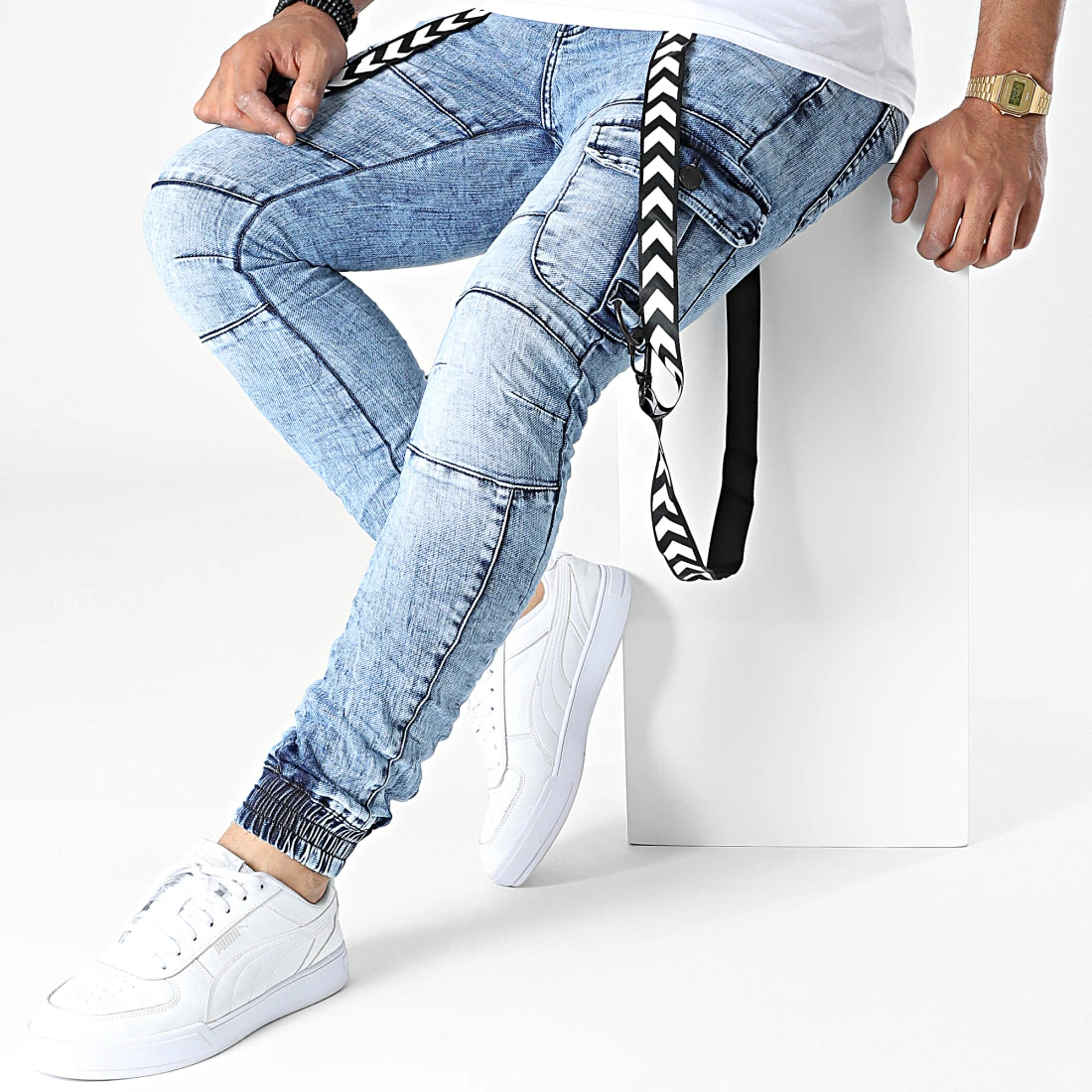 Acheter 🥰 Jogger Pant Jean E9651 Bleu Denim de Classic Series 👍 5 Acheter 🥰 Jogger Pant Jean E9651 Bleu Denim de Classic Series 👍 – Image 3