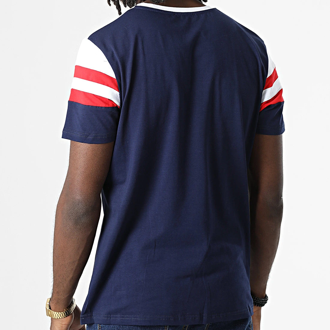 Nouveau ✨ Tee 🧨 Shirt Tricolore 4058 Bleu Marine Blanc Rouge de Classic Series ⌛ 6 Nouveau ✨ Tee 🧨 Shirt Tricolore 4058 Bleu Marine Blanc Rouge de Classic Series ⌛ – Image 4